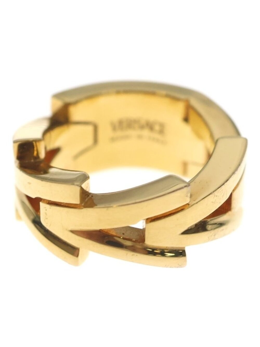 Versace Chain Ring Logo Gold - Picture 2 of 7